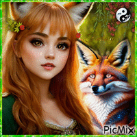 Fox fantasy - Free animated GIF