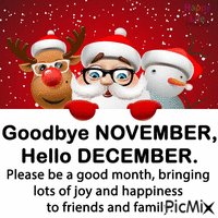 Goodbye November. Hello December - Darmowy animowany GIF