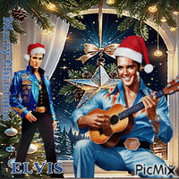 Frohe Weihnachten Elvis! - GIF animasi gratis