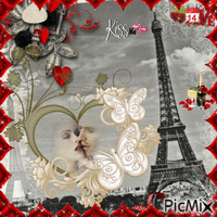 La Saint Valentin à Paris - GIF animé gratuit