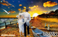 plage romantic - Безплатен анимиран GIF