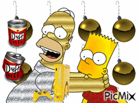 Bart and homero Simpsonic - GIF animado gratis