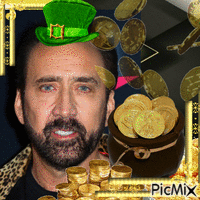 nicolas cage with gold coins contest submission