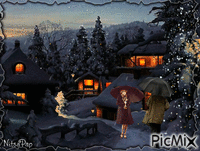 Christmas night. animovaný GIF