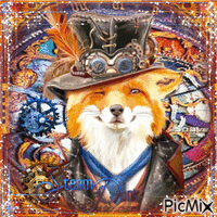 STEAMPUNK FOX - GIF animé gratuit