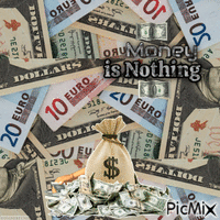 Money is nothing GIF animado