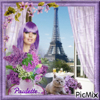femme lilas a PARIS
