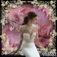 lady in white Animated GIF