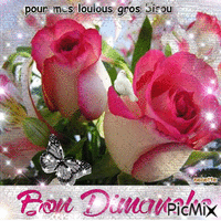 bon dimanche rose - Бесплатный анимированный гифка