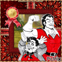 (Gaston and LeFou - The Dream Team) animovaný GIF