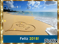 Feliz 2018 - Бесплатный анимированный гифка