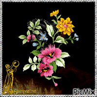 magnifiques fleurs - Besplatni animirani GIF