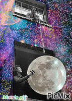 bajando la luna - 無料のアニメーション GIF
