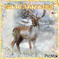+ Snow ❄️+ Good Morning + Apple Seven +7+ - GIF animado grátis