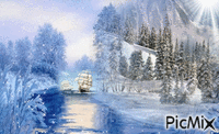 zimní příroda - Ücretsiz animasyonlu GIF