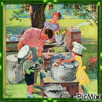 vintage BBQ time 动画 GIF