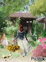 Le jardin en été animált GIF