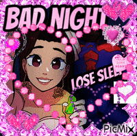 bad night lose sleep animasyonlu GIF