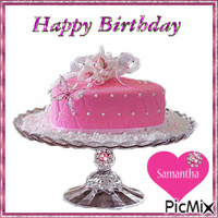 Samantha Birthday - Free animated GIF