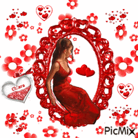 romantic red GIF animé