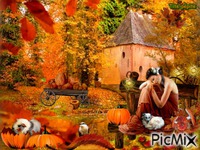 Cueillette d'automne - GIF animado grátis