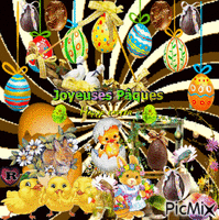 Joyeuses Pâques - GIF animé gratuit