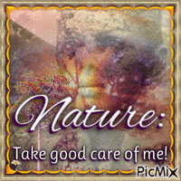 Nature: Take good care of me!