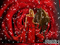 rouge avec relief noir ma création a partager sylvie - Ingyenes animált GIF