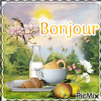 Bonjour - Animovaný GIF zadarmo
