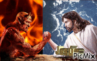 Evil VS God - Gratis animerad GIF