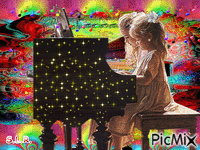 L'enfant et la musique GIF animé