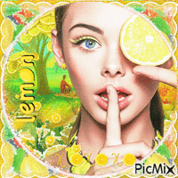 Lemon woman summer - Free animated GIF