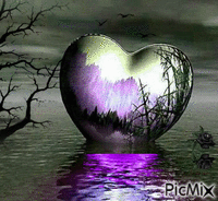 purple heart - Gratis animeret GIF