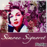 Porträt - Simone Signoret - GIF เคลื่อนไหวฟรี