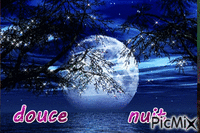 douce nuit - GIF animado gratis