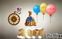 Garfield New Year animeret GIF