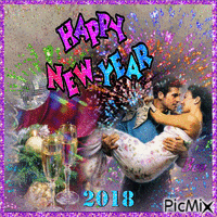 Happy New Year 2018 #2 animeret GIF