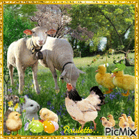 agneaux de PAQUES - 無料のアニメーション GIF