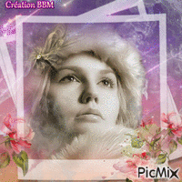 Portrait femme par BBM GIF animé