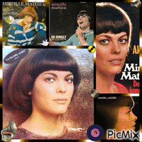 - - - - MIREILLE MATHIEU  CHANTE ``MILLE COLOMBES...!!!! - - - - анимиран GIF