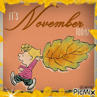 It s November today!   🙂🍁 анимированный гифка