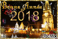 Bonne Année 2018 - Бесплатни анимирани ГИФ