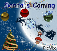 Santa's Coming - Darmowy animowany GIF