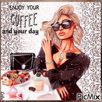 Enjoy Your Coffee and your day - Bezmaksas animēts GIF