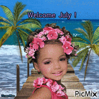 WELCOME JULY ! - Ilmainen animoitu GIF
