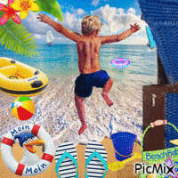 Sommer am Strand - GIF animé gratuit