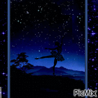 Ballerina Night - GIF animasi gratis