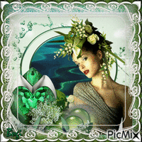 Happy and sunny fragrant lily of the valley 1st of May.../Contest - Zdarma animovaný GIF