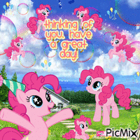 pinkie pie my little pony good day animowany gif