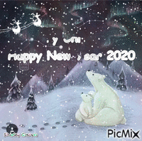 Merry Christmas and new year 2020 animuotas GIF
